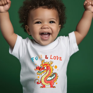 Leuk Karton Draak Chinees Nieuwjaar Fu Kinder Gift Shirts