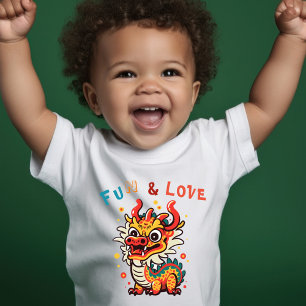 Leuk Karton Draak Chinees Nieuwjaar Fu Kinder Gift Shirts
