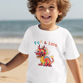 Leuk Karton Draak Chinees Nieuwjaar Fu Kinder Gift Shirts