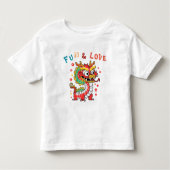 Leuk Karton Draak Chinees Nieuwjaar Fu Kinder Gift Shirts (Voorkant)
