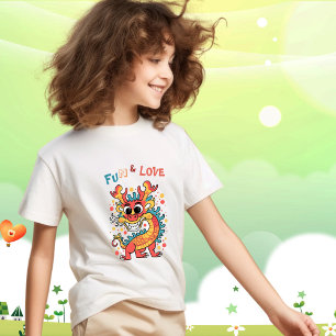 Leuk Karton Draak Chinees Nieuwjaar Fu Kinder Gift T-shirt