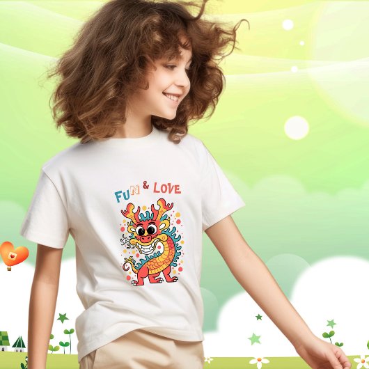 Leuk Karton Draak Chinees Nieuwjaar Fu Kinder Gift T-shirt