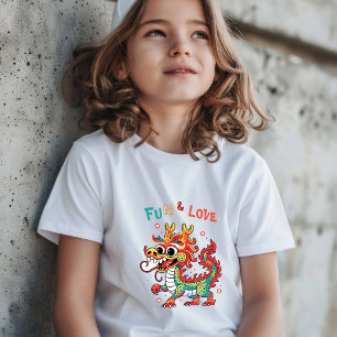 Leuk Karton Draak Chinees Nieuwjaar Fu Kinder Gift T-shirt
