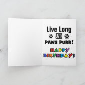 Leuk Kat Grappige Pun Verjaardag Kaart (Binnen)