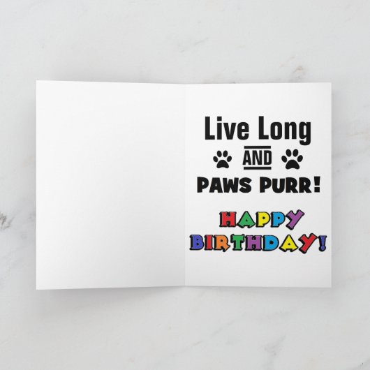 Leuk Kat Grappige Pun Verjaardag Kaart (Binnen)