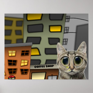 Leuk Kat in de stad, de Druk van het Poster