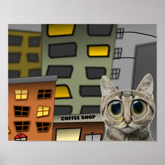 Leuk Kat in de stad, de Druk van het Poster (Voorkant)