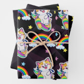 Leuk kat inpakpapier Regenboog en kleurrijke vlek (In situ)