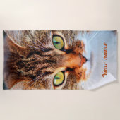 Leuk kattengezicht voor kattenliefhebbers met aang strandlaken (Voorkant)