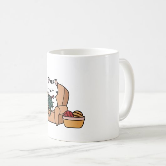 Leuk kattenontwerp | Katten liefhebbers design Koffiemok (Voorkant rechts)
