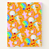 leuk kawaï-sticker patroon Ik hou van volleybal Notitieboek (Achterkant)