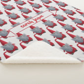 Leuk Kerst Gnome Pattern Gepersonaliseerde Kindere Sherpa Deken (3/4)