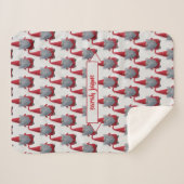 Leuk Kerst Gnome Pattern Gepersonaliseerde Kindere Sherpa Deken (Voorkant (horizontaal))
