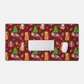 Leuk kerst katten patroon bureaumat (Keyboard & Muis)