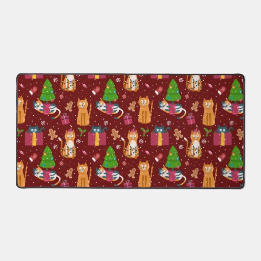 Leuk kerst katten patroon bureaumat (Voorkant)