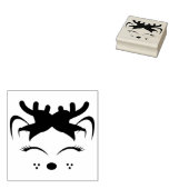 Leuk kerst rendier gezicht rubberstempel (Gestempeld)