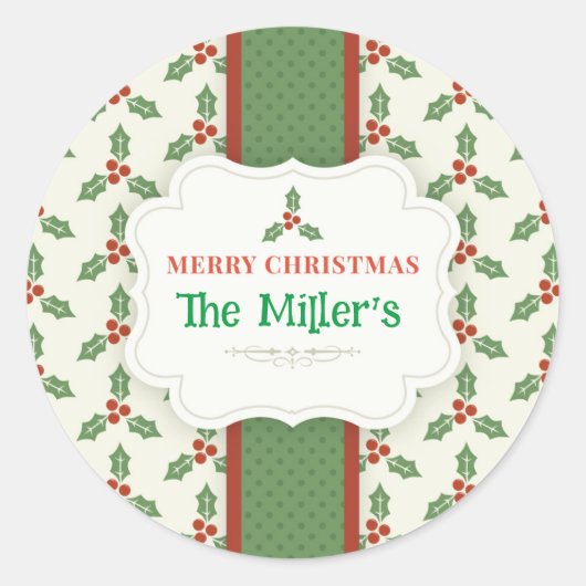 LEUK! Kerst stickers - gepersonaliseerd -Naam toev (Voorkant)