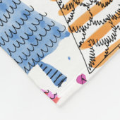 Leuk kerstboom patroon met familienaam fleece deken (Hoek)