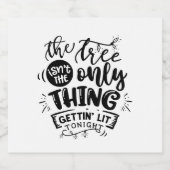 leuk kerstfeest bier etiket (Enkel label)