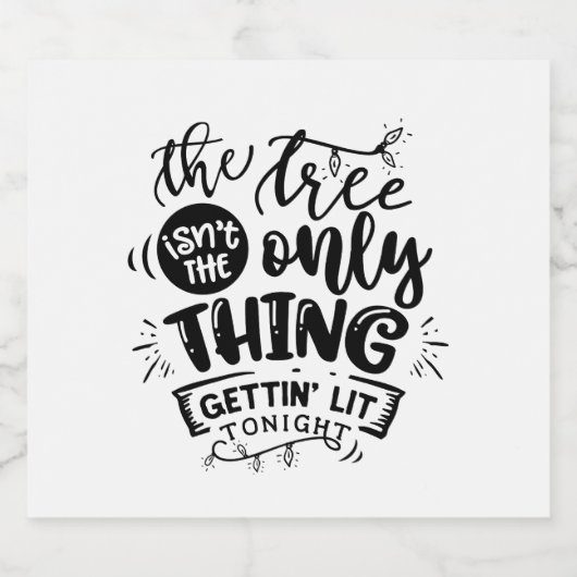 leuk kerstfeest bier etiket (Enkel label)