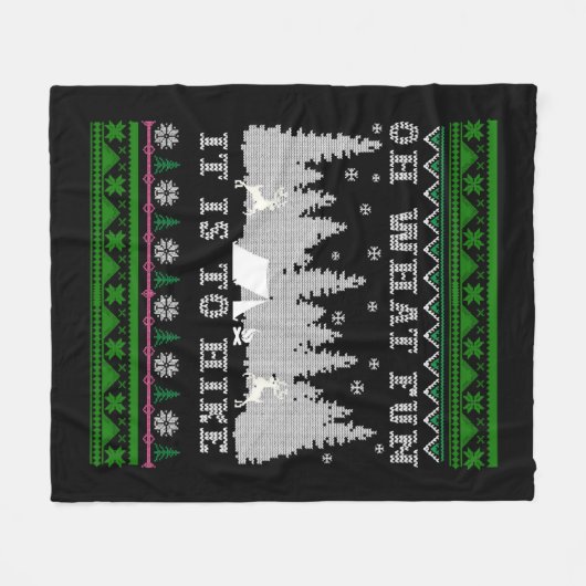 leuk kerstfeest fleece deken (Voorkant (Horizontaal))