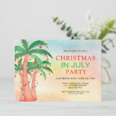 Leuk kerstfeest in juli feest kaart (Staand voorkant)