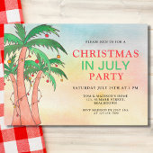 Leuk kerstfeest in juli feest kaart