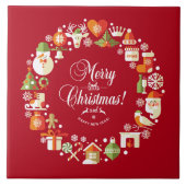 Leuk kerstfeest | Keramische Tegels Tegeltje (Voorkant)