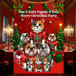 Leuk Kerstfeest Lelijke Truien Honden Katten Kaart
