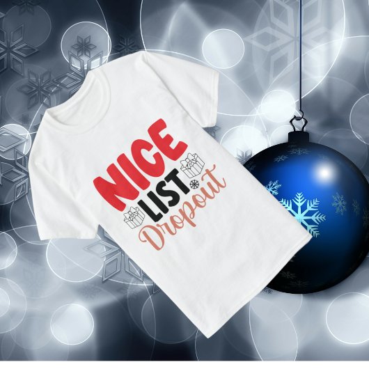 leuk kerstfeest op een mooie lijst t-shirt