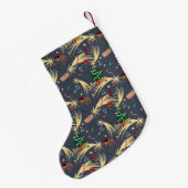 Leuk kerstfeest op grijs kleine kerstsok (Achterkant (Hangend))