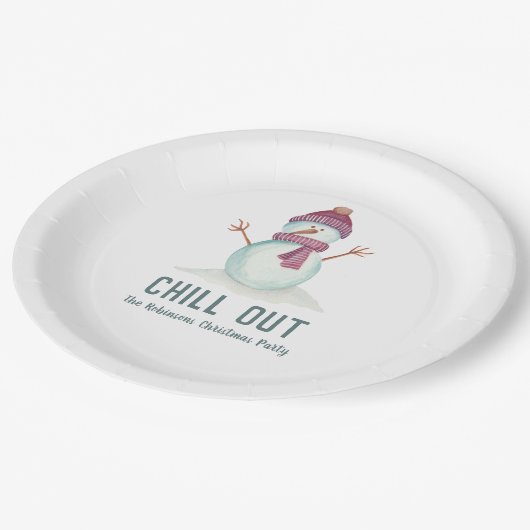 Leuk kerstfeest papieren bordje (Gekanteld)