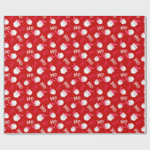 Leuk kerstfeest rood cadeau cadeaupapier (Vlak)
