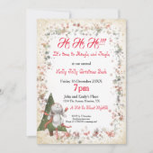 Leuk Kerstfeest Schattige Bunny Tree Star Snowflak Kaart (Voorkant)