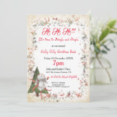 Leuk Kerstfeest Schattige Bunny Tree Star Snowflak Kaart (Staand voorkant)