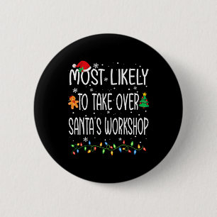 Leuk kerstfeest zal hoogstwaarschijnlijk het werk  ronde button 5,7 cm