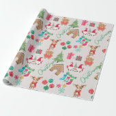 LEUK KERSTFEESTELIJK JOY CADEAU INPAKPAPIER (Uitgerold)
