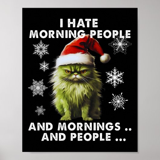Leuk kerstkostuum - Ik haat ochtendmensen - Ca Poster (Voorkant)