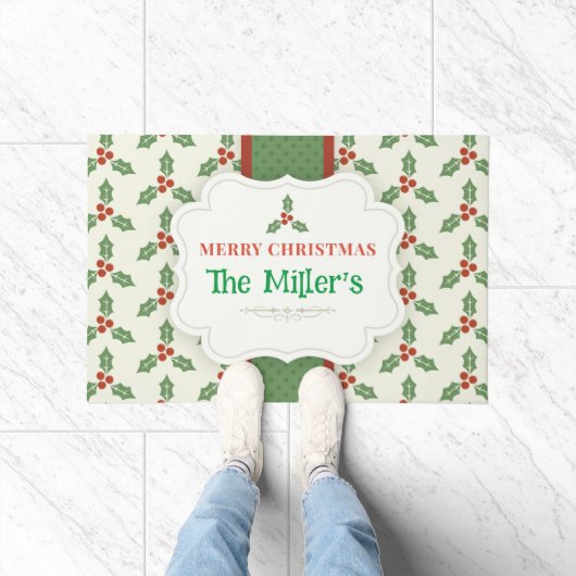 LEUK! Kerstmis Mat - gepersonaliseerd -Naam toevoe (Binnen)