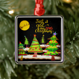 Leuk Kerstmis Meisje Quote Feestelijke Inspirivity Metalen Ornament