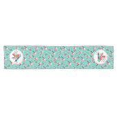 Leuk Kerstmis Vogels & Winter Bladerdak Patroon Korte Tafelloper (Horizontaal)