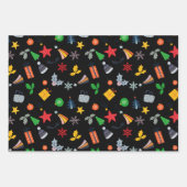 Leuk kerstmotief inpakpapier vel (Voorkant 3)