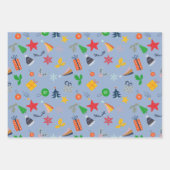 Leuk kerstmotief inpakpapier vel (Voorkant 2)