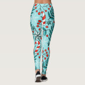 Leuk kerstpatroon Blauwe leggings (Achterkant)