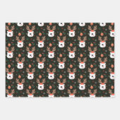 leuk kerstpatroon inpakpapier vel (Voorkant)