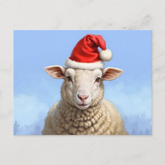 Leuk kerstschaap briefkaart (Voorkant)