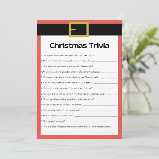 Leuk kerstspel - niet bewerkbaar - kaart (Staand voorkant)