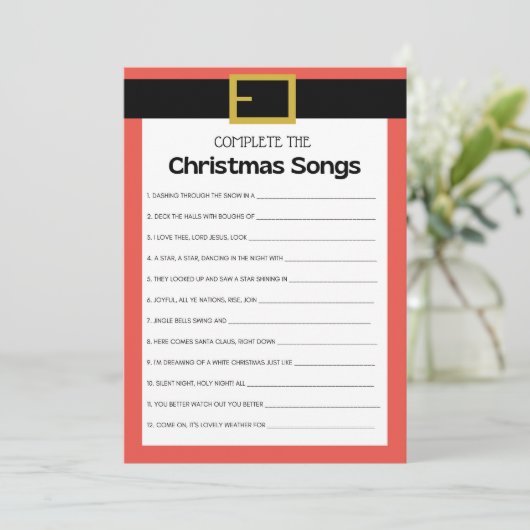 Leuk kerstspel - niet bewerkbaar - kaart (Staand voorkant)