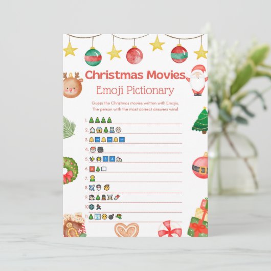 Leuk kerstspel - niet bewerkbaar - kaart (Staand voorkant)