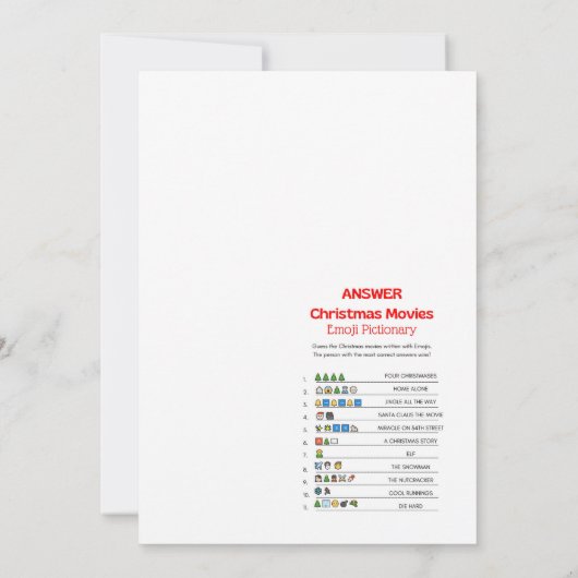 Leuk kerstspel - niet bewerkbaar - kaart (Achterkant)